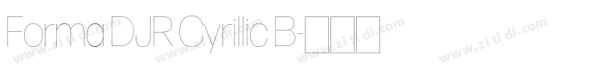 Forma DJR Cyrillic B字体转换